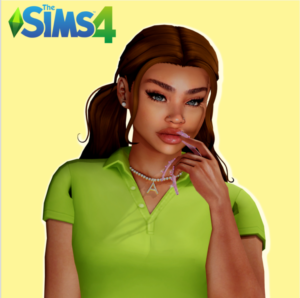 The sims 4 green top cc - Gamingwithprincess