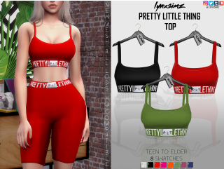 pretty little thing sports bra and tights sims 4 cc