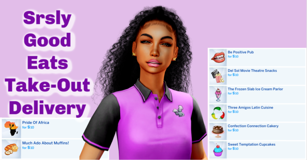 Srsly Good Eats Take-Out Delivery Sims 4 Small Mod