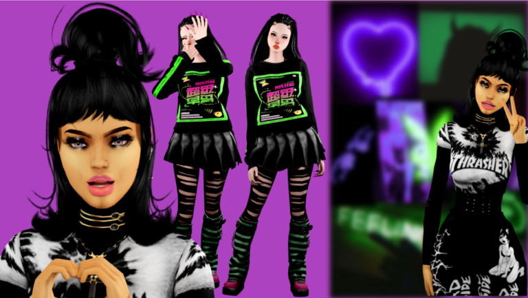 Goth sims 4 with different looks