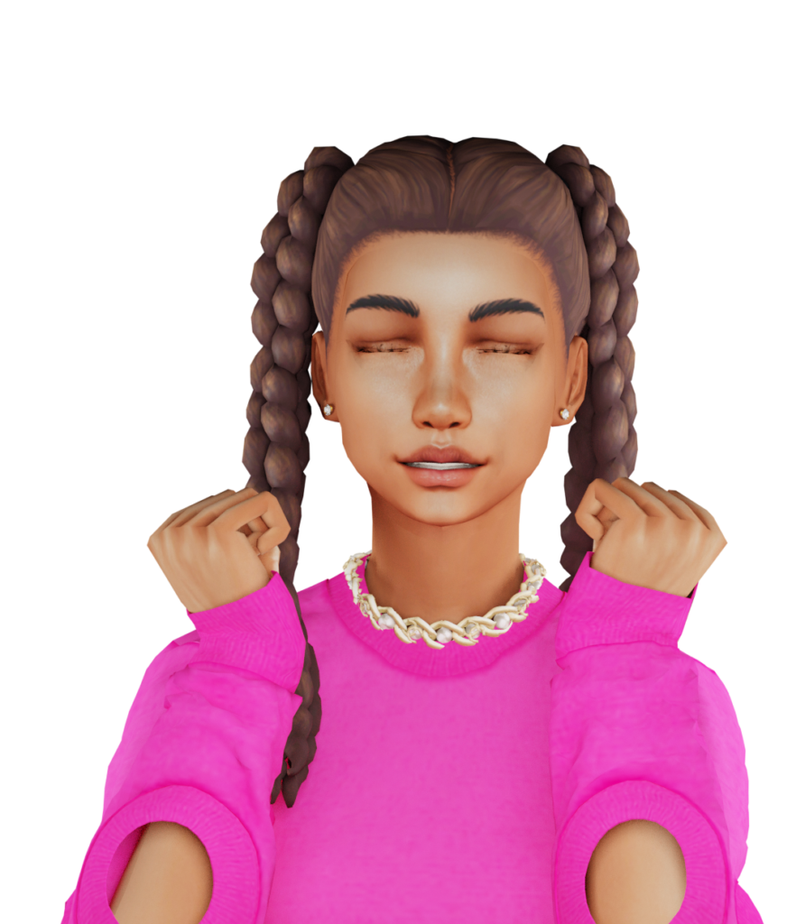 Sims 4 Twisted Pig Tails Hair by aharris00britney