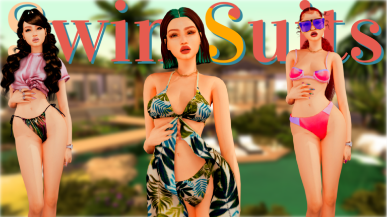 Swimsuit Lookbook | Sims 4 Create A Sim + FULL CC LIST