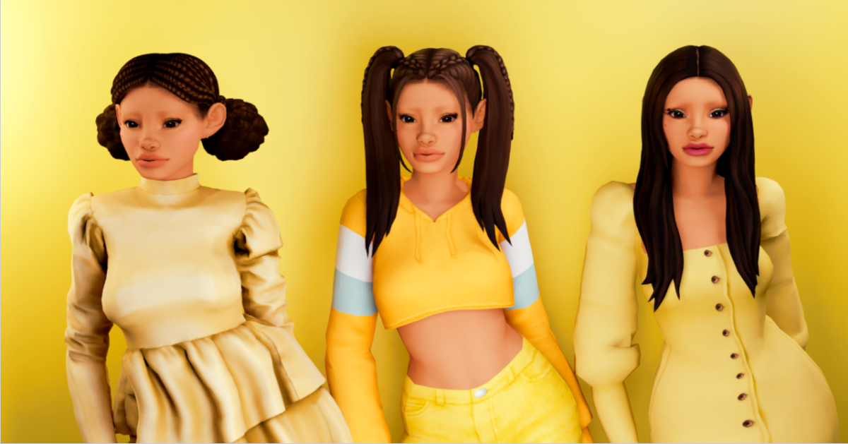 THE SIMS 4 YELLOW OUTFIT LOOKBOOK WITH LINKS