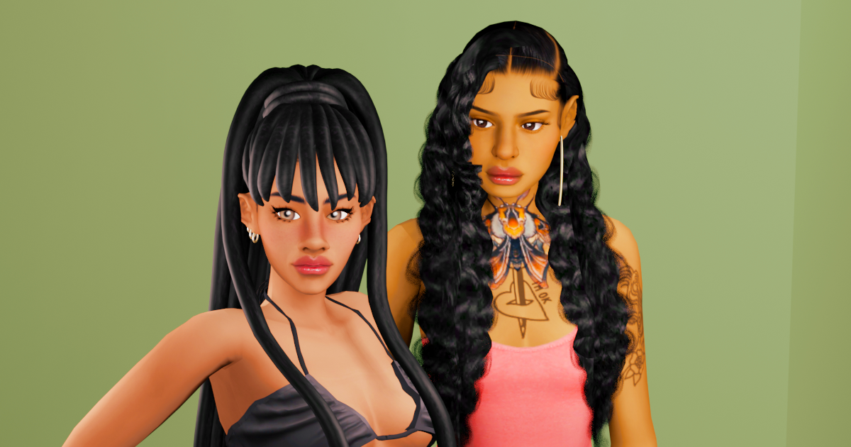 Urban Sims 4 CC Female Hair Pack