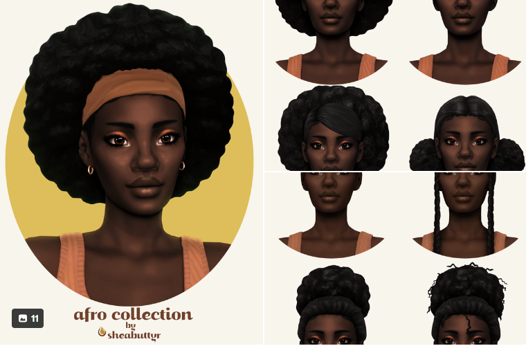 afro collection sims 4