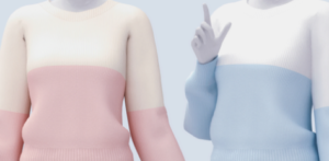Two tone sweater sims 4