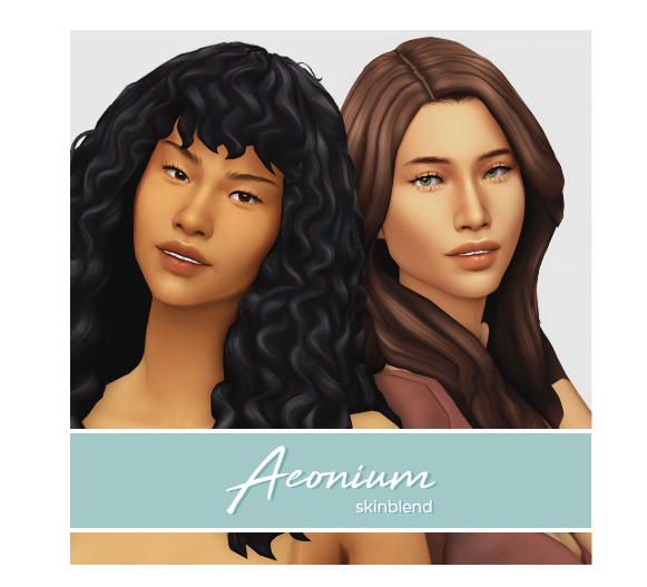 AEONIUM default and non-default skinblend Sims 4