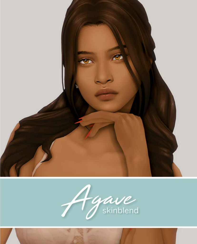 AGAVE default and non-default skinblend Sims 4
