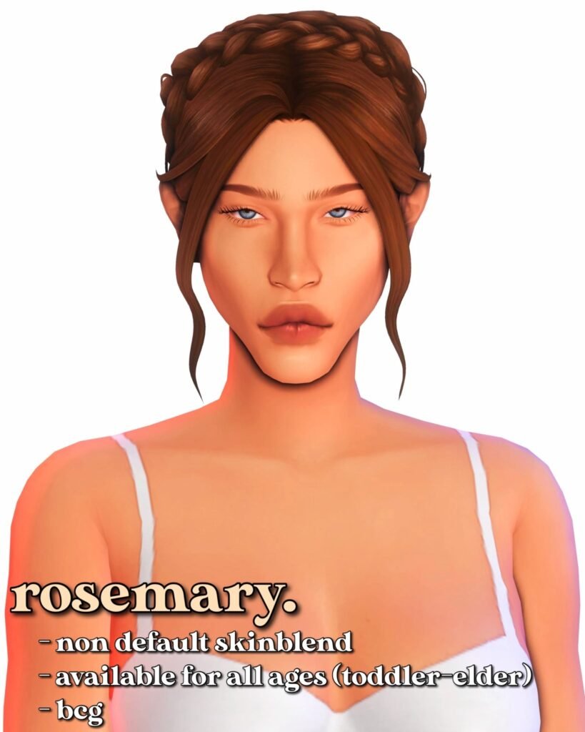 Rosemary Face Only Skinblend Sims 4