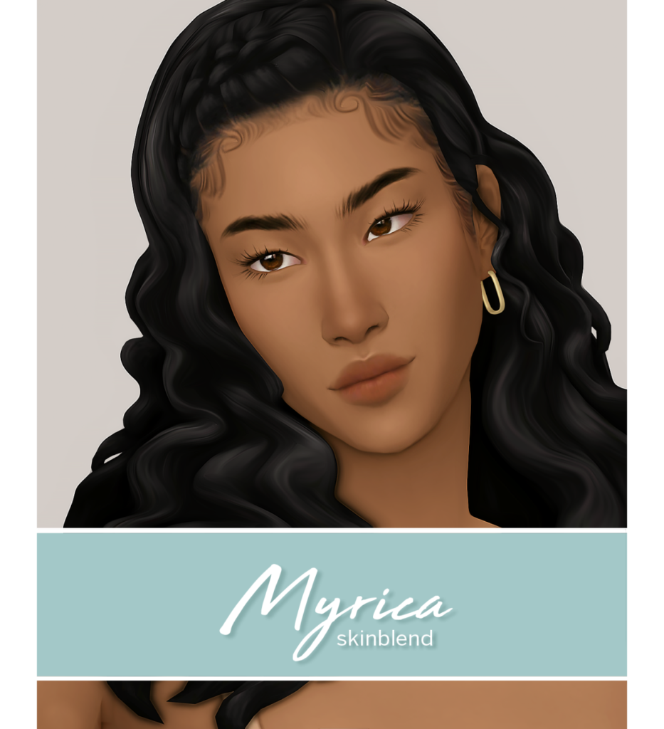 MYRICA default and non-default skinblend Sims 4