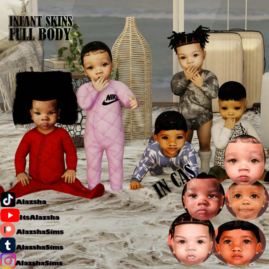 INFANTSKINSFULLBODY BY ALAZSHASIMS Sims 4 infant skin CC