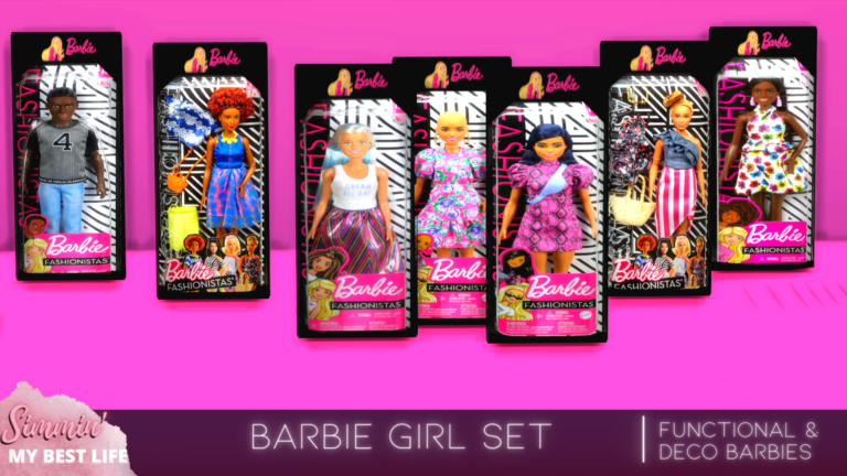 Sims 4 Functional Barbie Girl Set and more