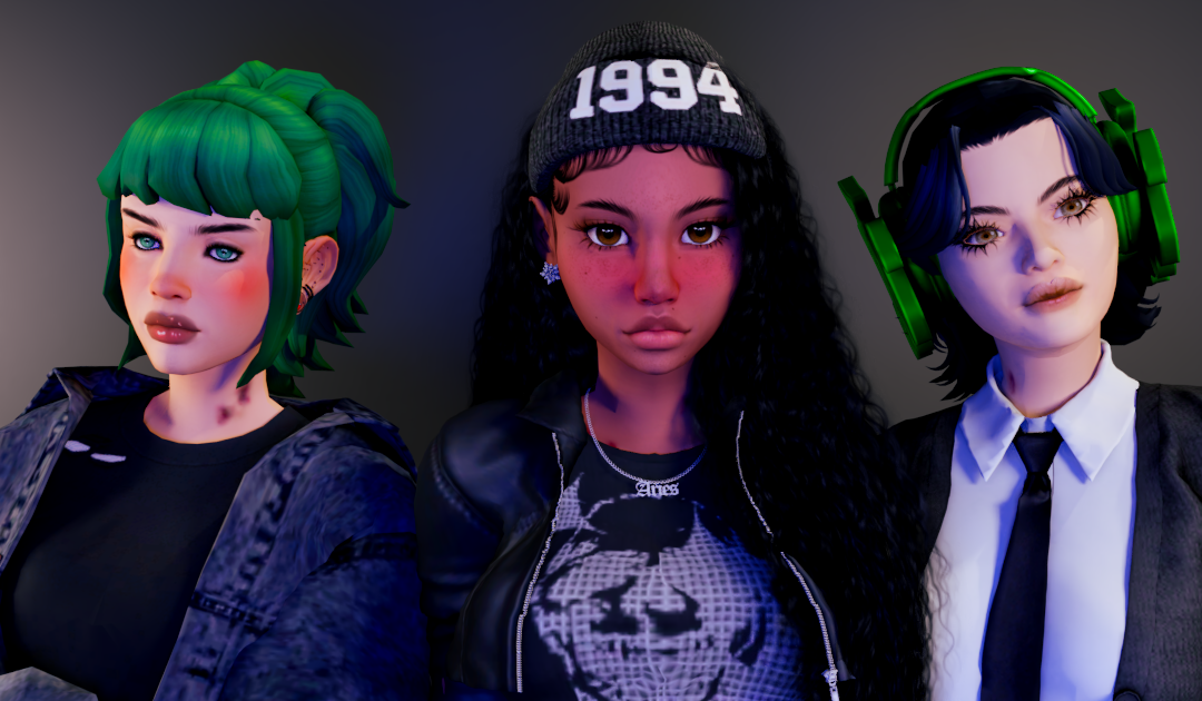 sims 4 goth sims lookbook