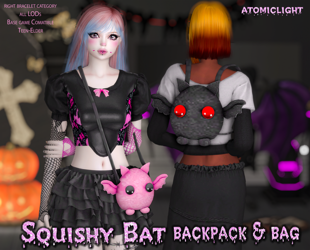 Squishy Bat Bag and Backpack by Atomiclight