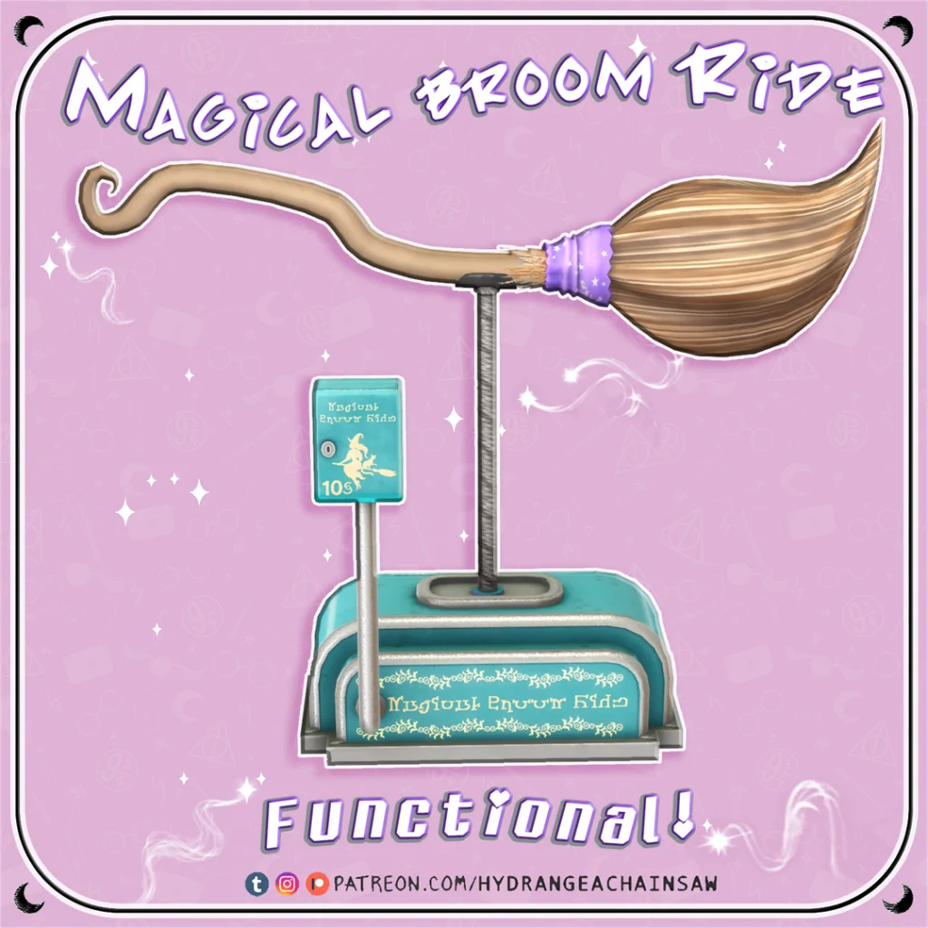 Magical Broom Ride Sims 4 Functional CC Sims 4 witch CC