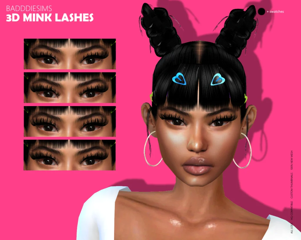 3D Mink Lashes New Version Sims 4