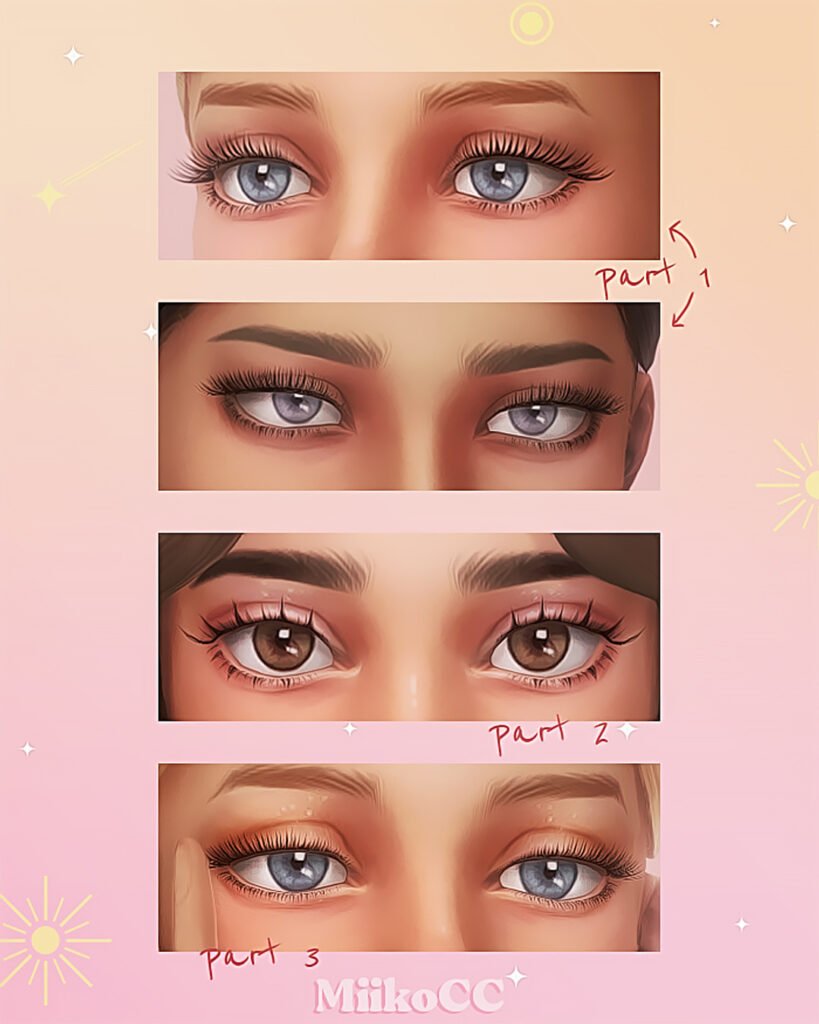 3D Eyelashes Skin Details Sims 4