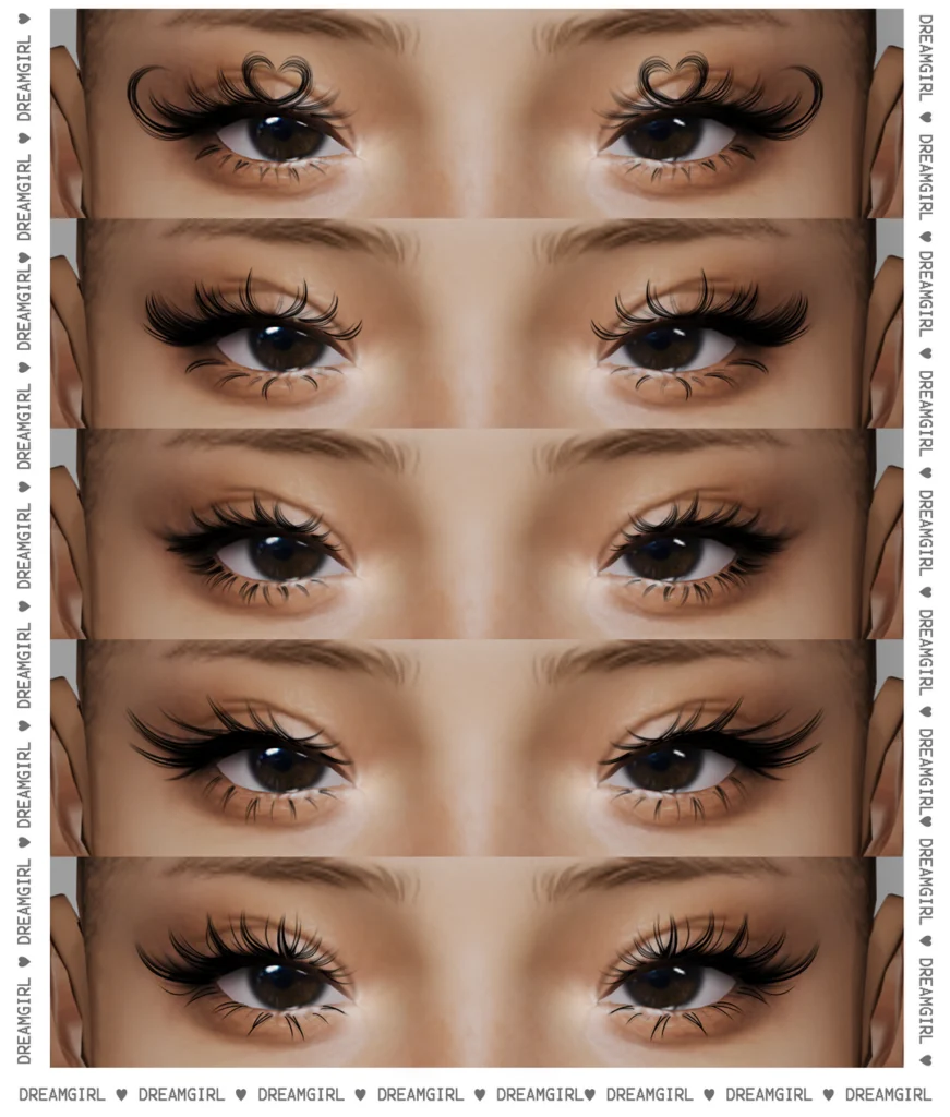 3D Lashes Ver. 7 by Dreamgirl Sims 4