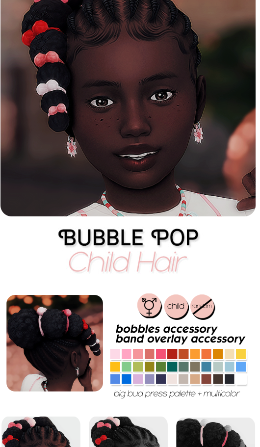 the sims 4 kids hair finds and cc