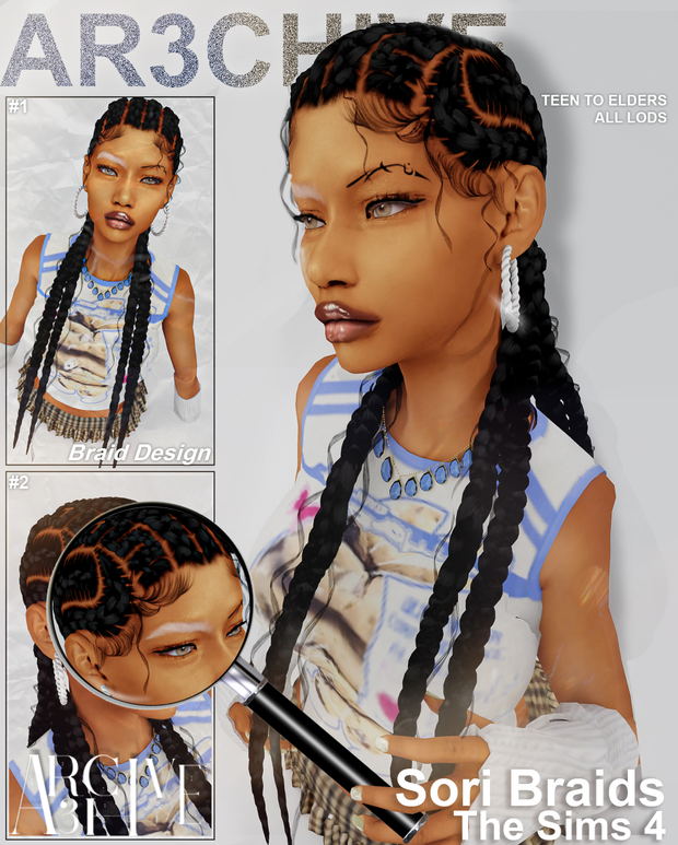 the sims 4 Braids hairstyles 