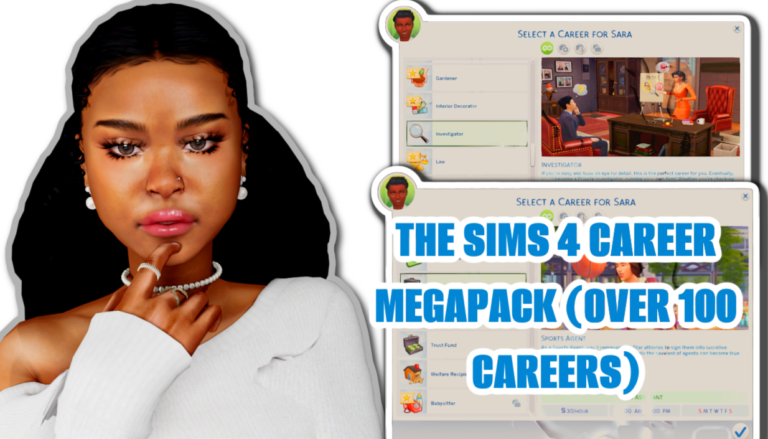 SIMS 4 CAREER MEGAPACK OVER 100 CAREERS