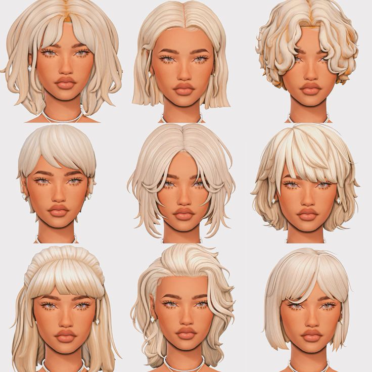 sims 4 UPDOS and Short Hair Maxis Match Edition