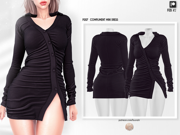 sims 4 cute black mini dress