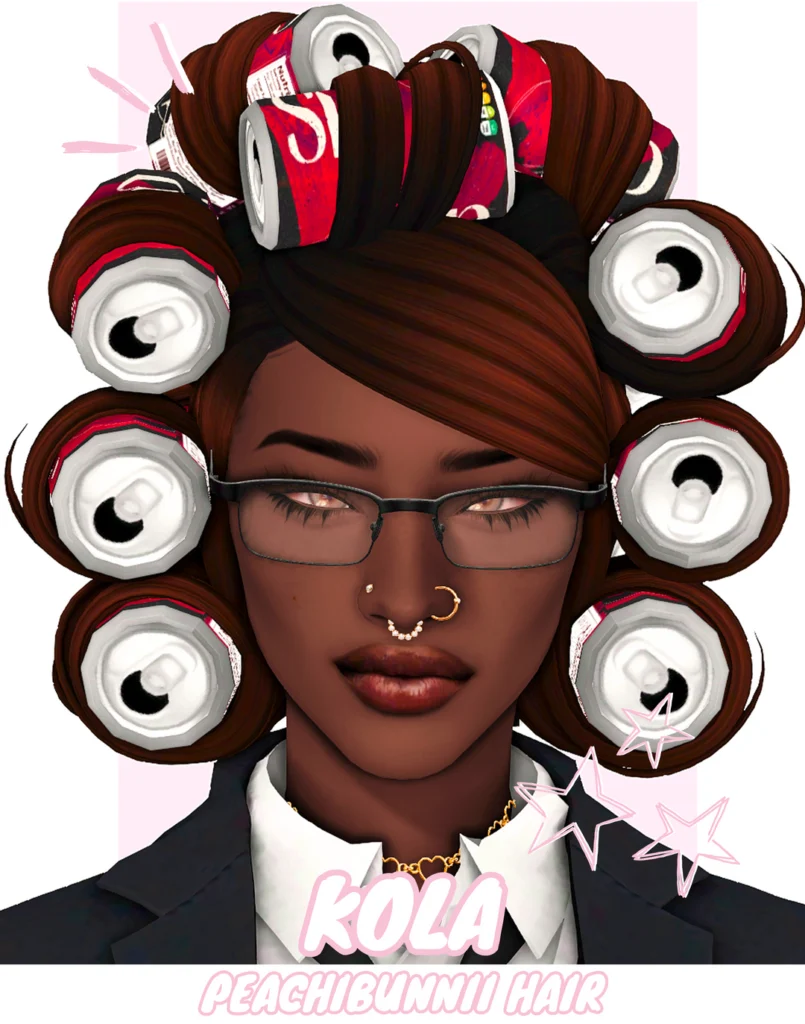 Kola Hair by Peachibunnii Sims 4 Black Hair CC