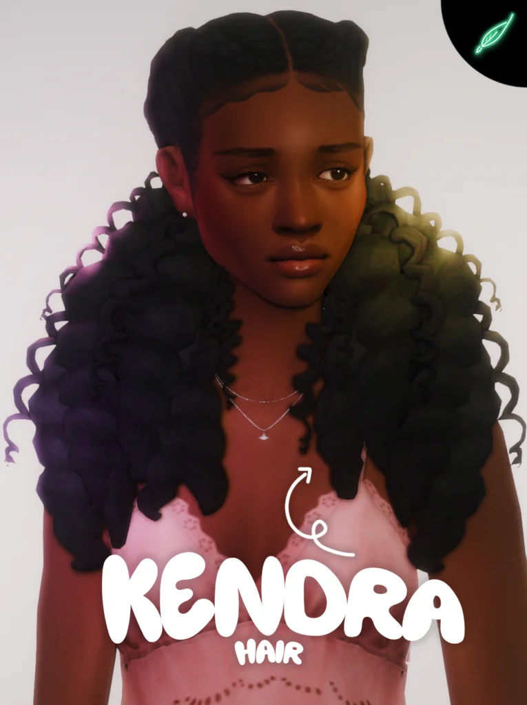 Kendra Hair Sims 4 Black Hair CC