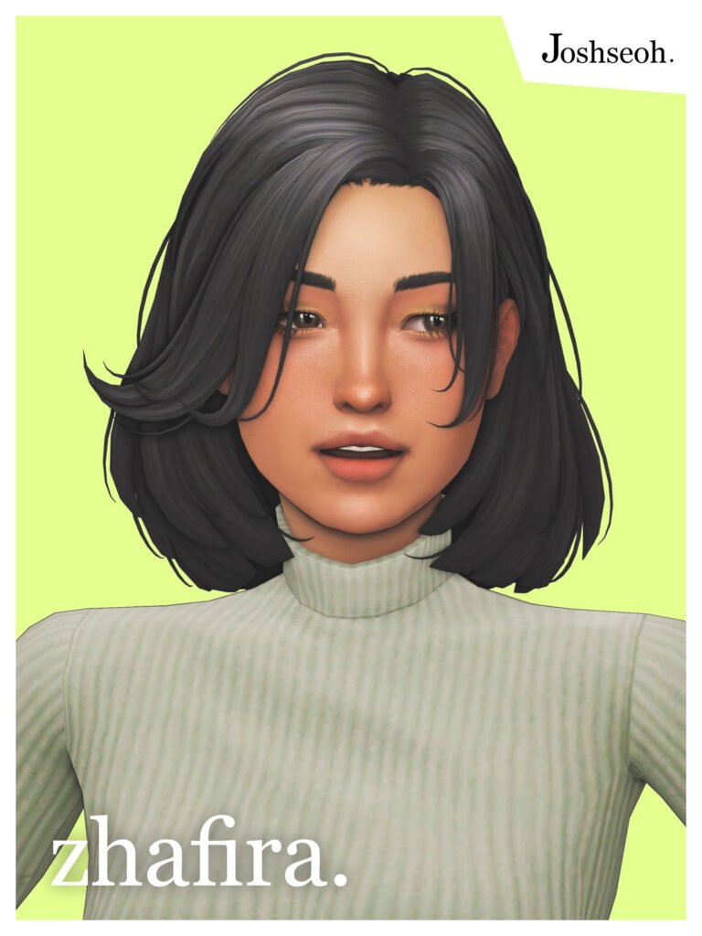 Zhafira hair Sims 4 CC