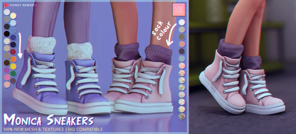 HONEY Monica Sneakers Sims 4 CC