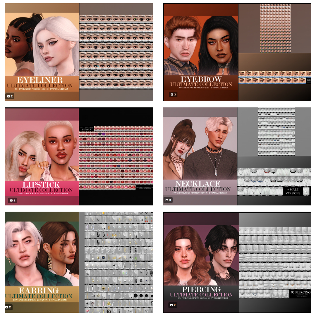 Pralinesims ultimate collection, PIERCING Ultimate Collection, EARRING Ultimate Collection, LIPSTICK Ultimate Collection