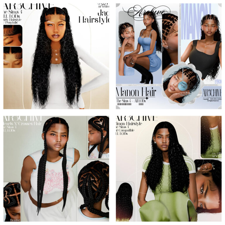sims 4 hair by ar3chive