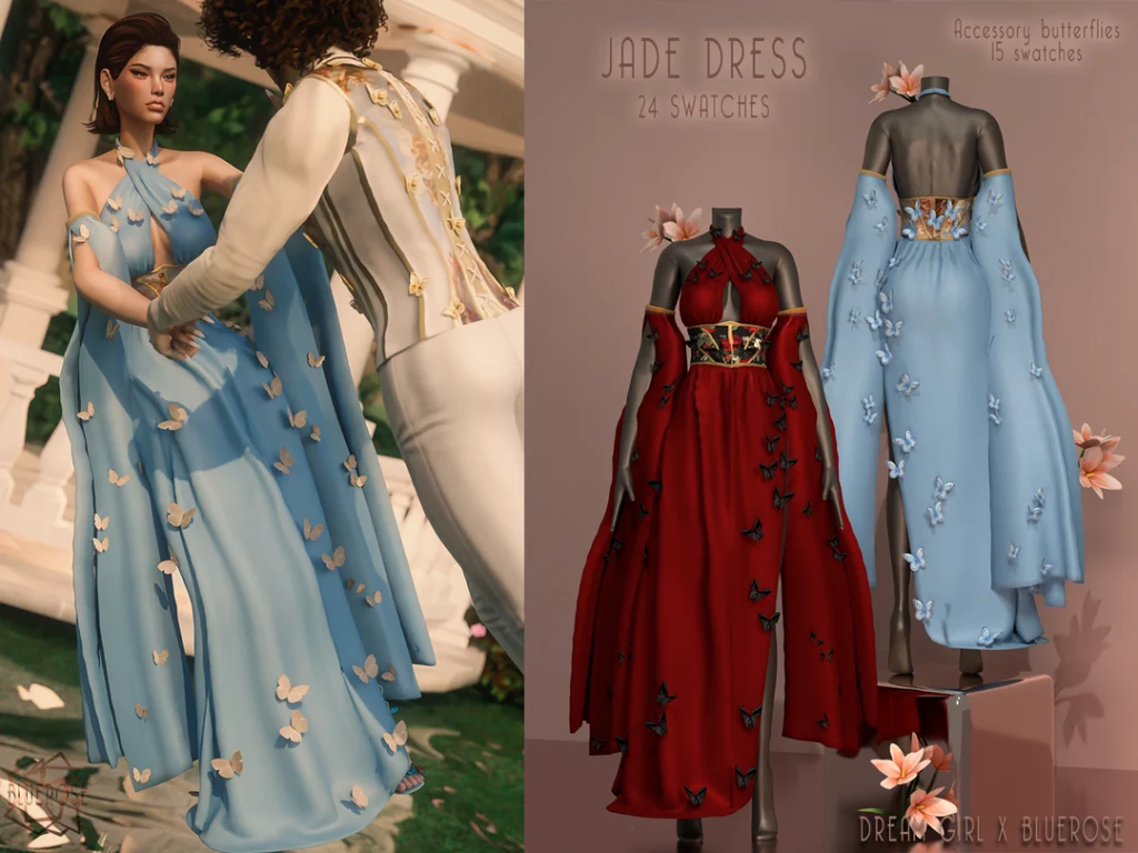 Sims 4 Fairy Skirt CC by BRsims x Dream Girl for fairycore fantasy outfits