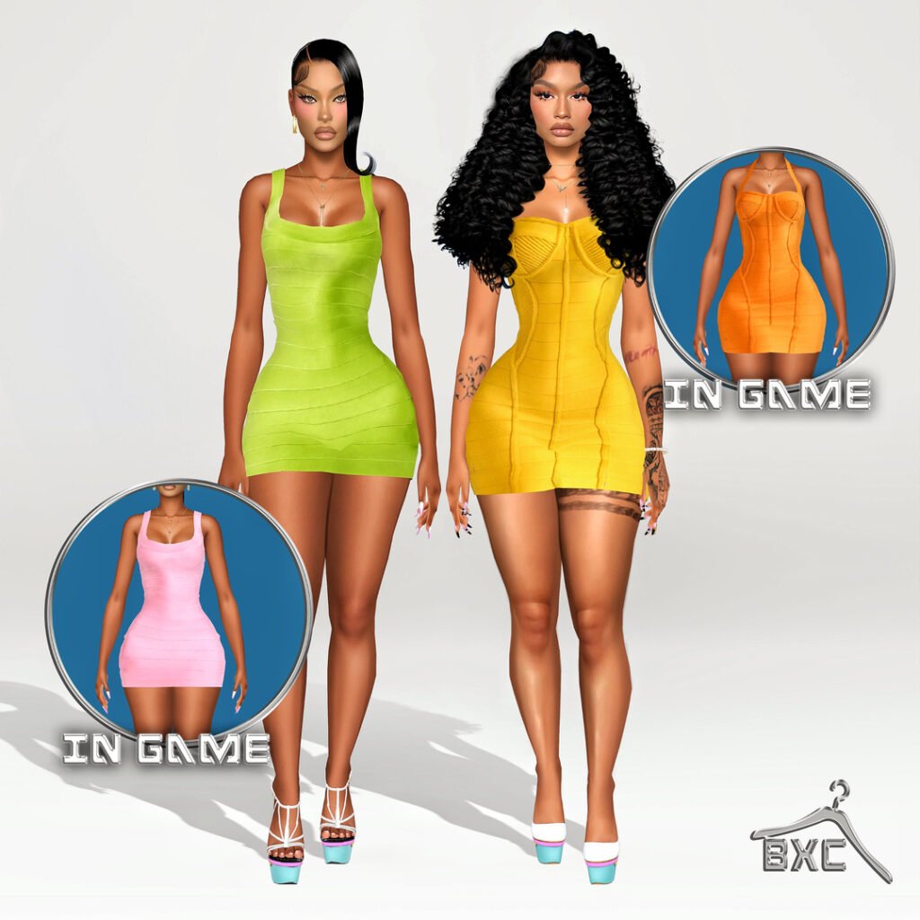 BADDIEXCLOSET Bandage Dress Vers 1 Sims 4 CC