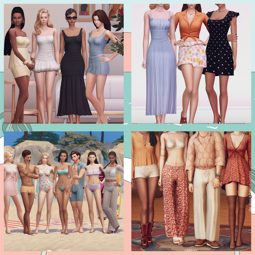 Sims 4 clothing CC by Caio – custom outfits collection