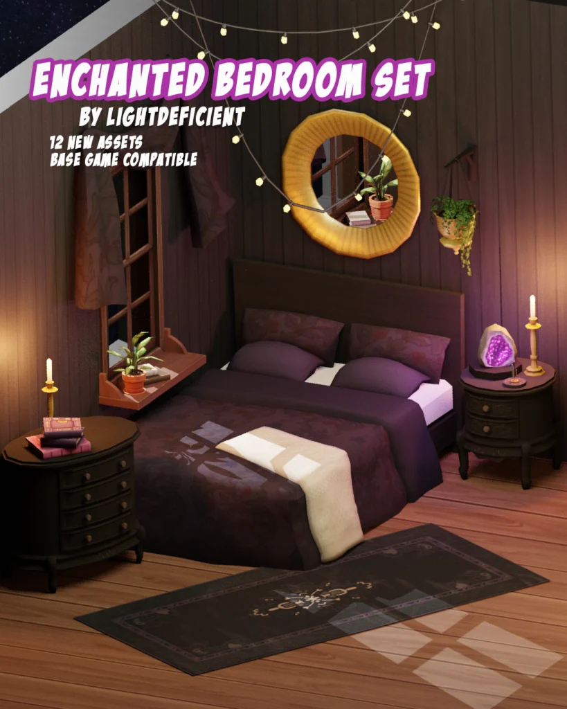 Enchanted Bedroom Set (Maxis Match Build/Buy CC