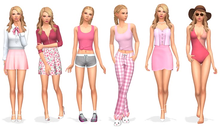 Sims 4 Custom Content (CC) – pink Full CAS List