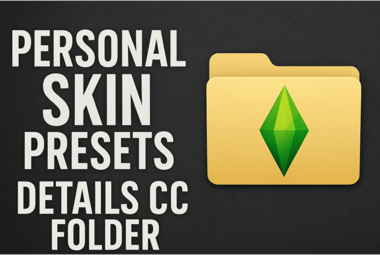 Sims 4 Personal Skin Presets and Details CC Folder 41.6GB Download