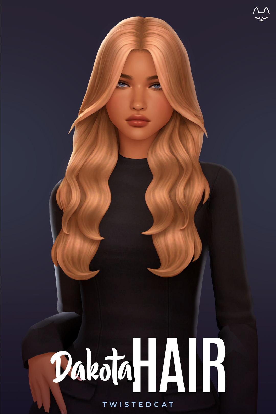 Sims 4 Saori Hair CC by TwistedCat