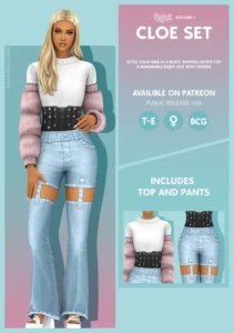 Cloe Set Vol 1 by Simcelebrity00 Sims 4 CC