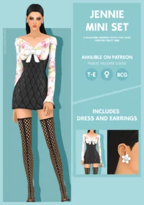 Jennie Mini Set by Simcelebrity00 Sims 4 CC