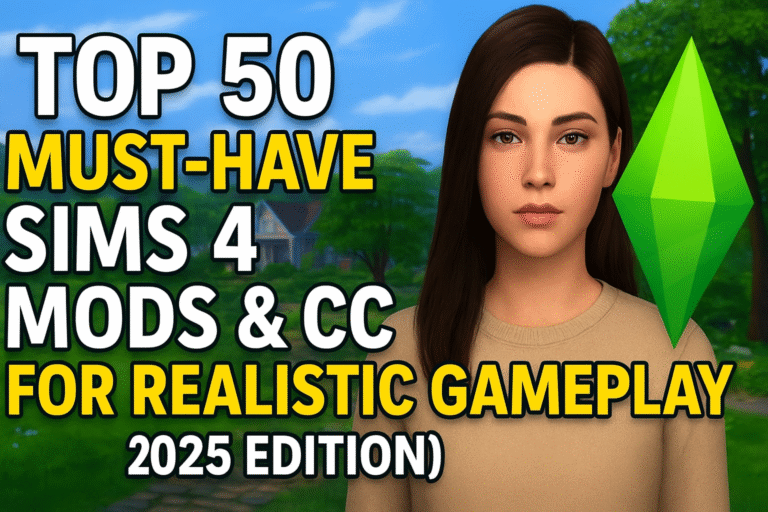Top 50 Must-Have Sims 4 Mods & CC for Realistic Gameplay (2025 Edition)