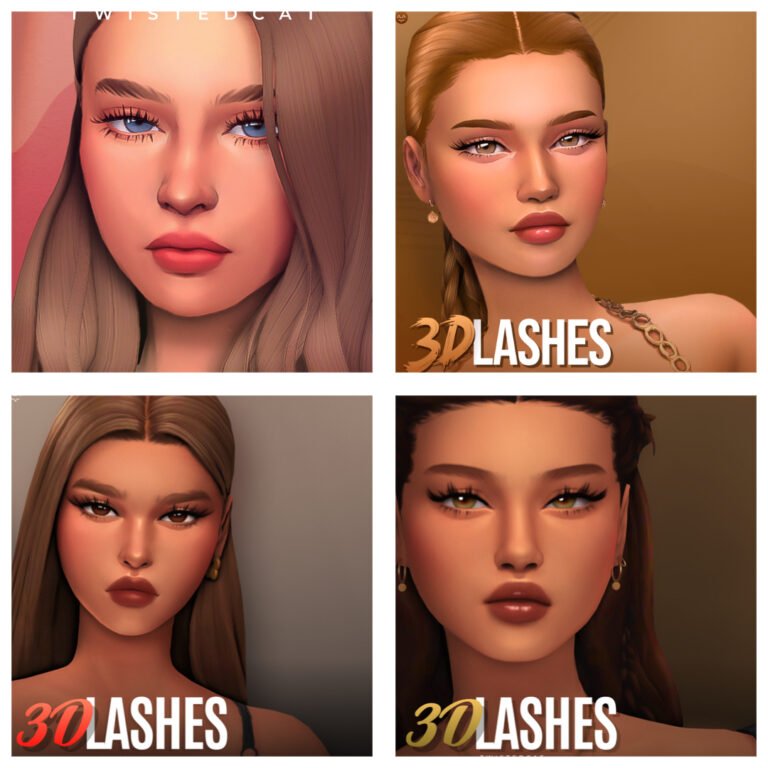 TwistedCat free eyelashes Sims 4