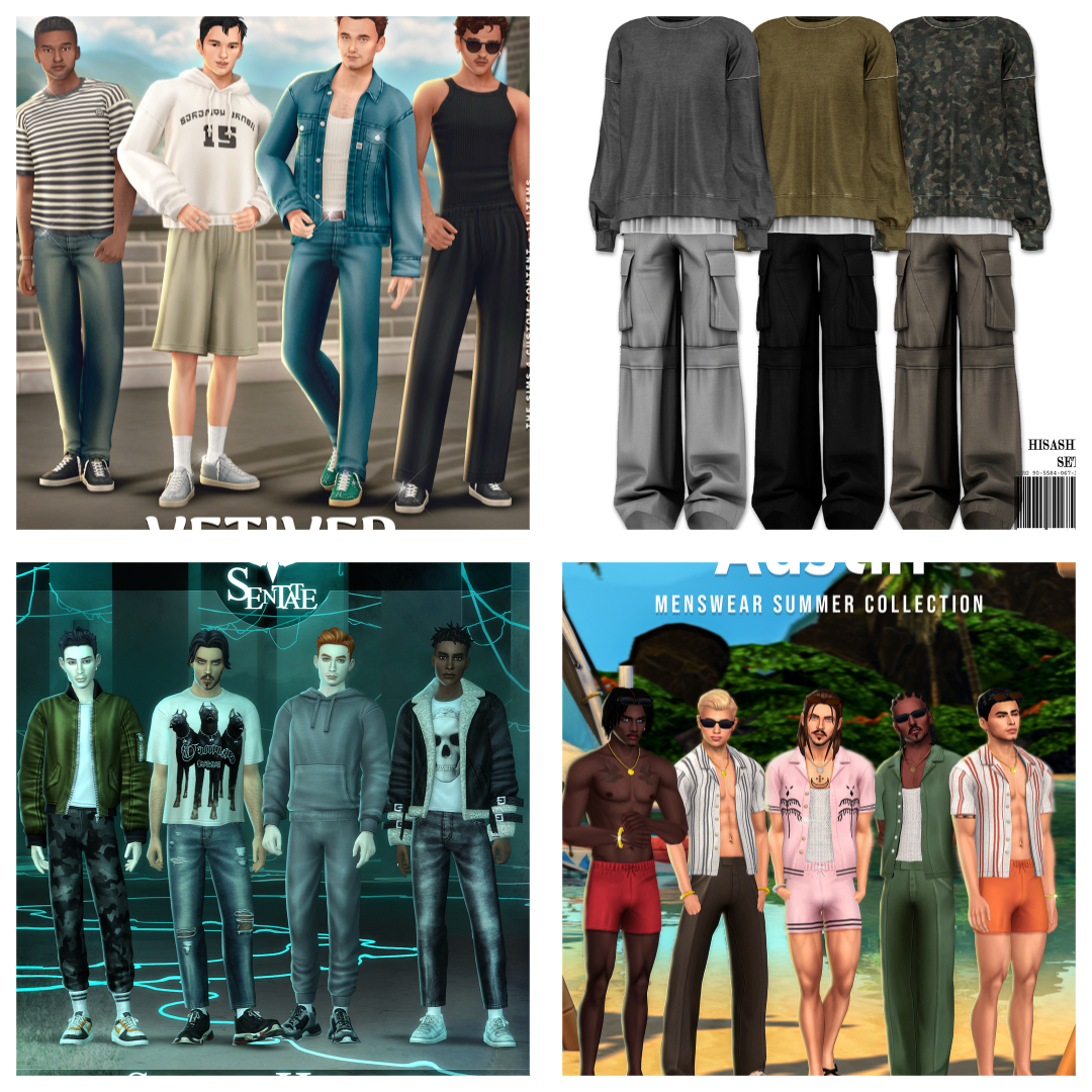 Sims 4 Male Fashion CC Collection