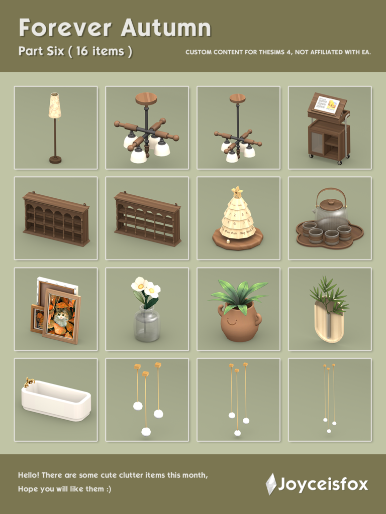 Forever Autumn Part 6 Sims 4 clutter CC