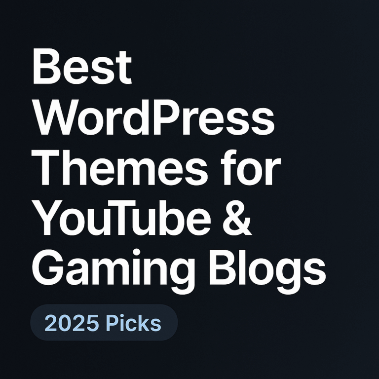 best wordpress themes for youtube and gaming blogs 2025