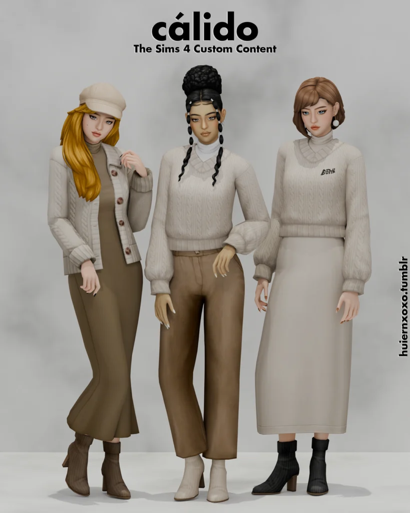 MODA Mundo Sims clothing set Sims 4 CC