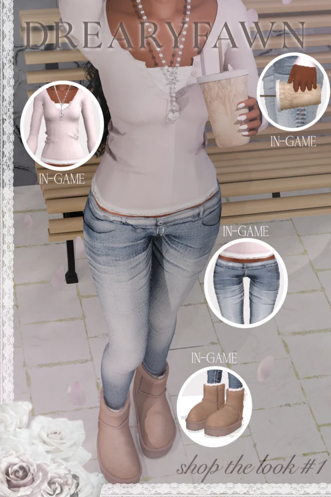 Sims 4 Drearyfawn outfit CC set