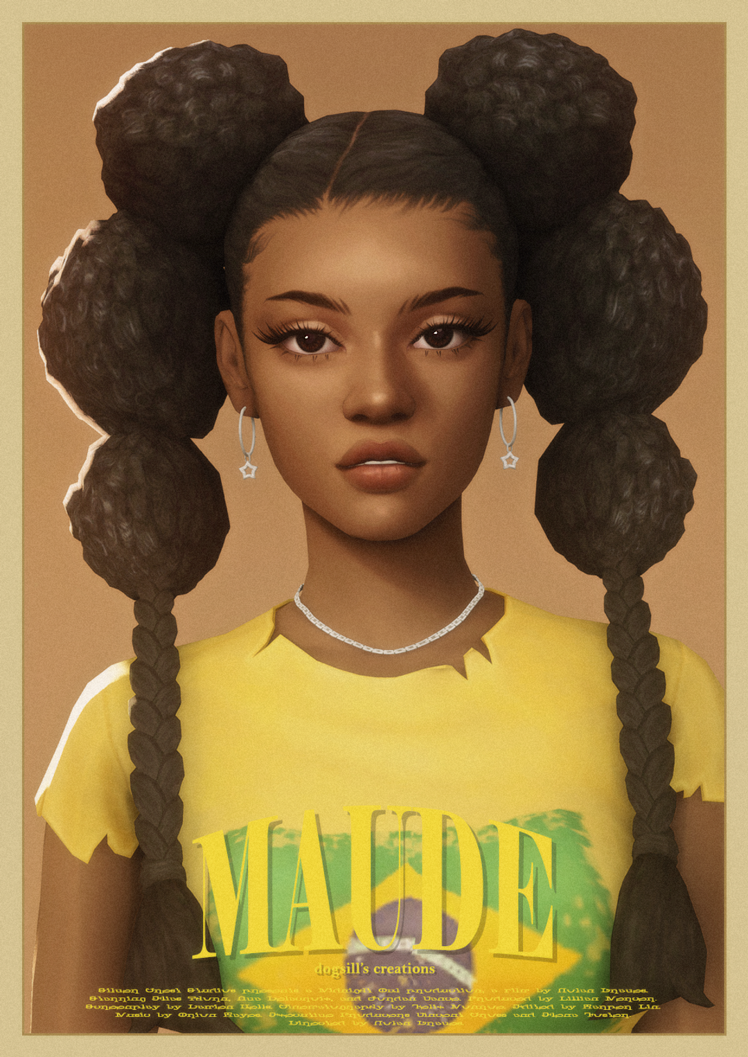 Maude hair Sims 4 CC